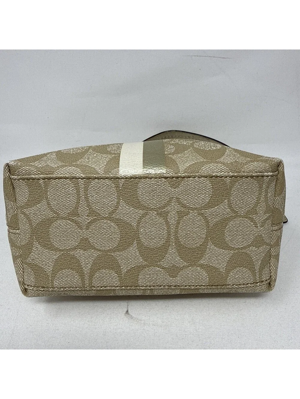 Coach Signature Stripe Demi Bag Small